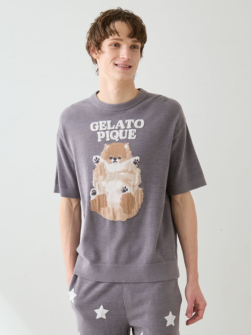 ONLINE限定】【HOMME】ドッグジャガードプルオーバー&ハーフパンツ