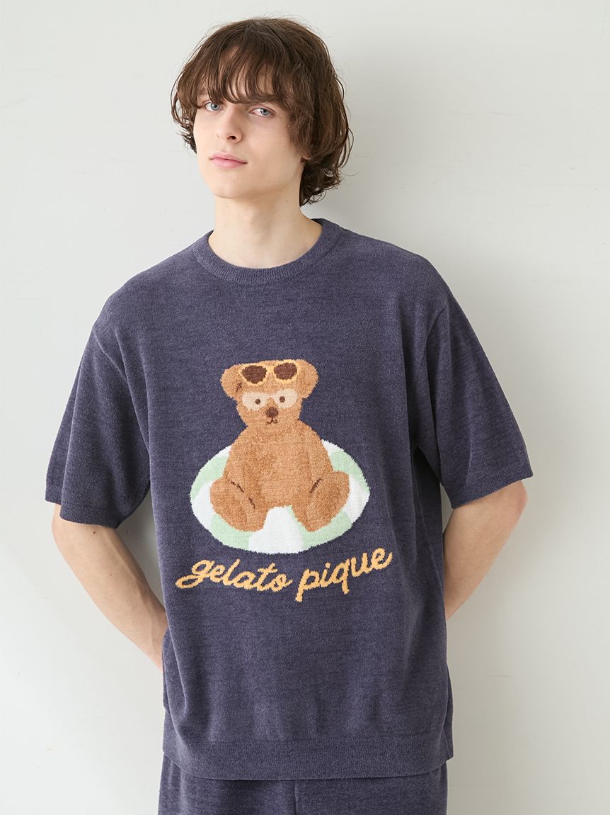 HOMME】 サマーベアジャガードプルオーバー(カットソー・Tシャツ