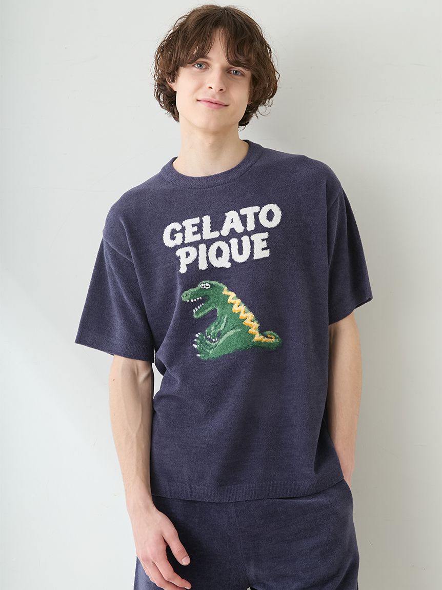 ONLINE限定】【HOMME】エアリーモコスリーピングダイナソージャガード
