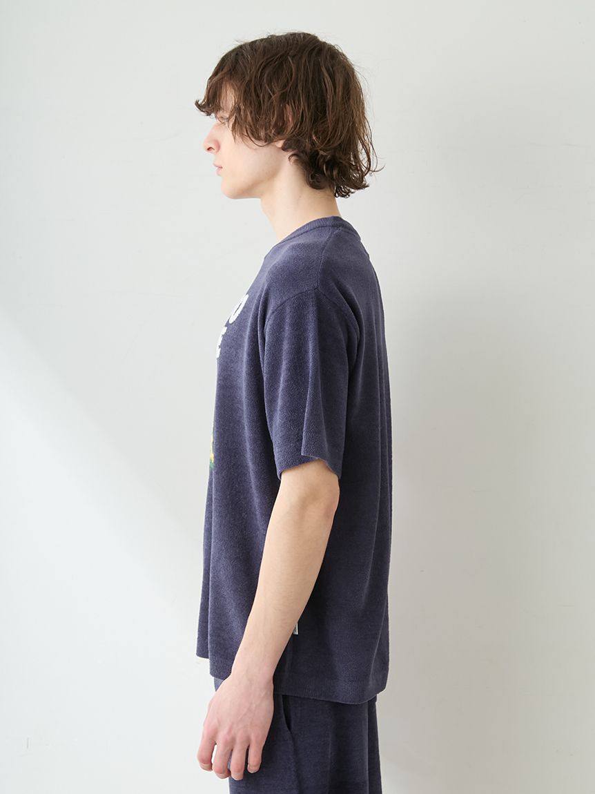 ONLINE限定】【HOMME】エアリーモコスリーピングダイナソージャガード