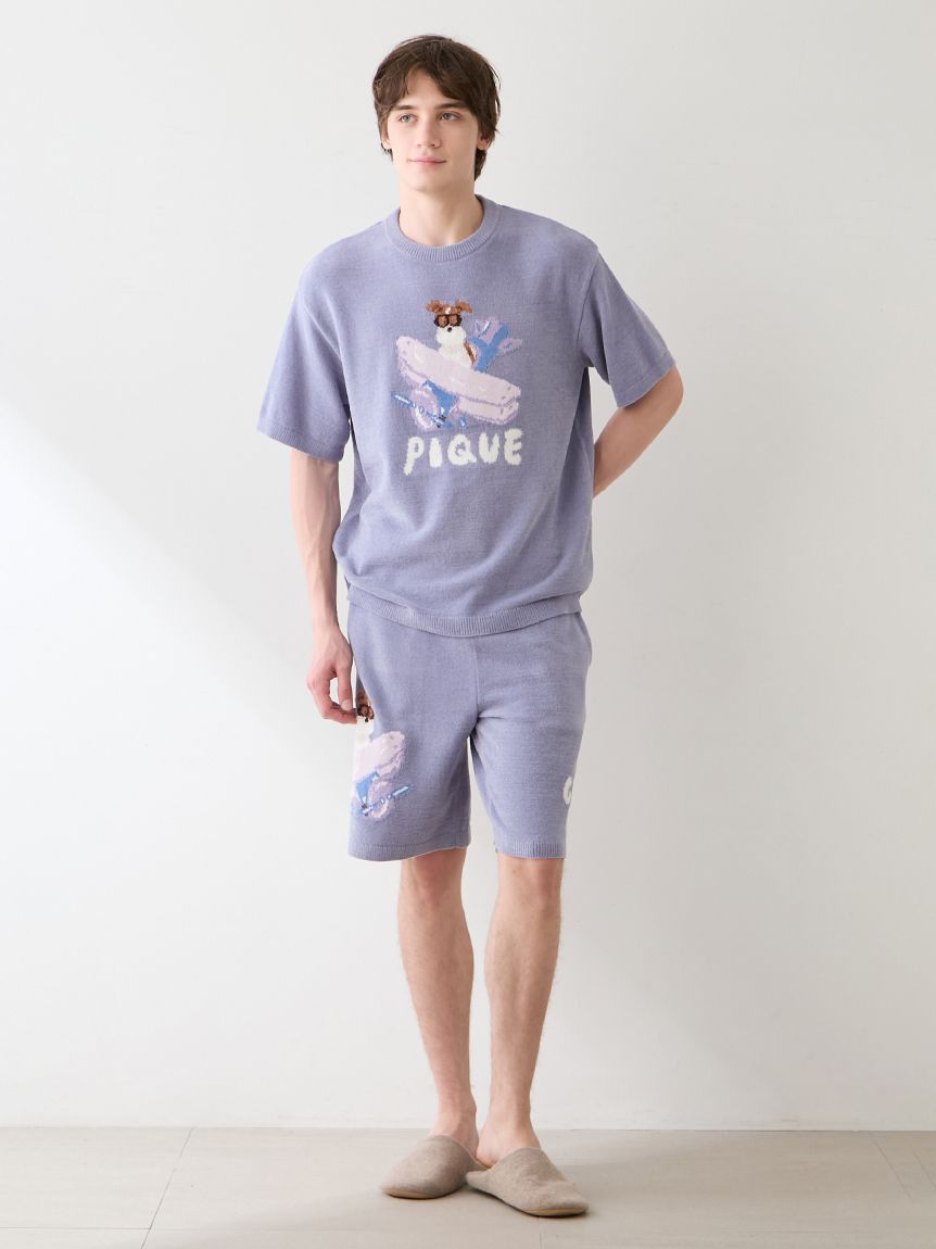 ヒラノトシユキ】【HOMME】エアリーモコPLANEDOGジャガードプル