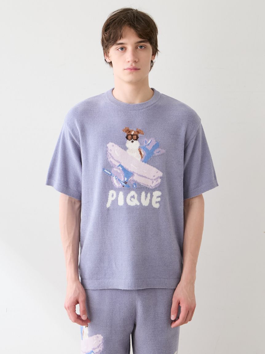 ヒラノトシユキ】【HOMME】エアリーモコPLANEDOGジャガードプル
