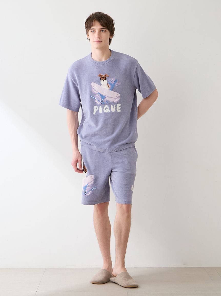 ヒラノトシユキ】【HOMME】エアリーモコPLANEDOGジャガードプル