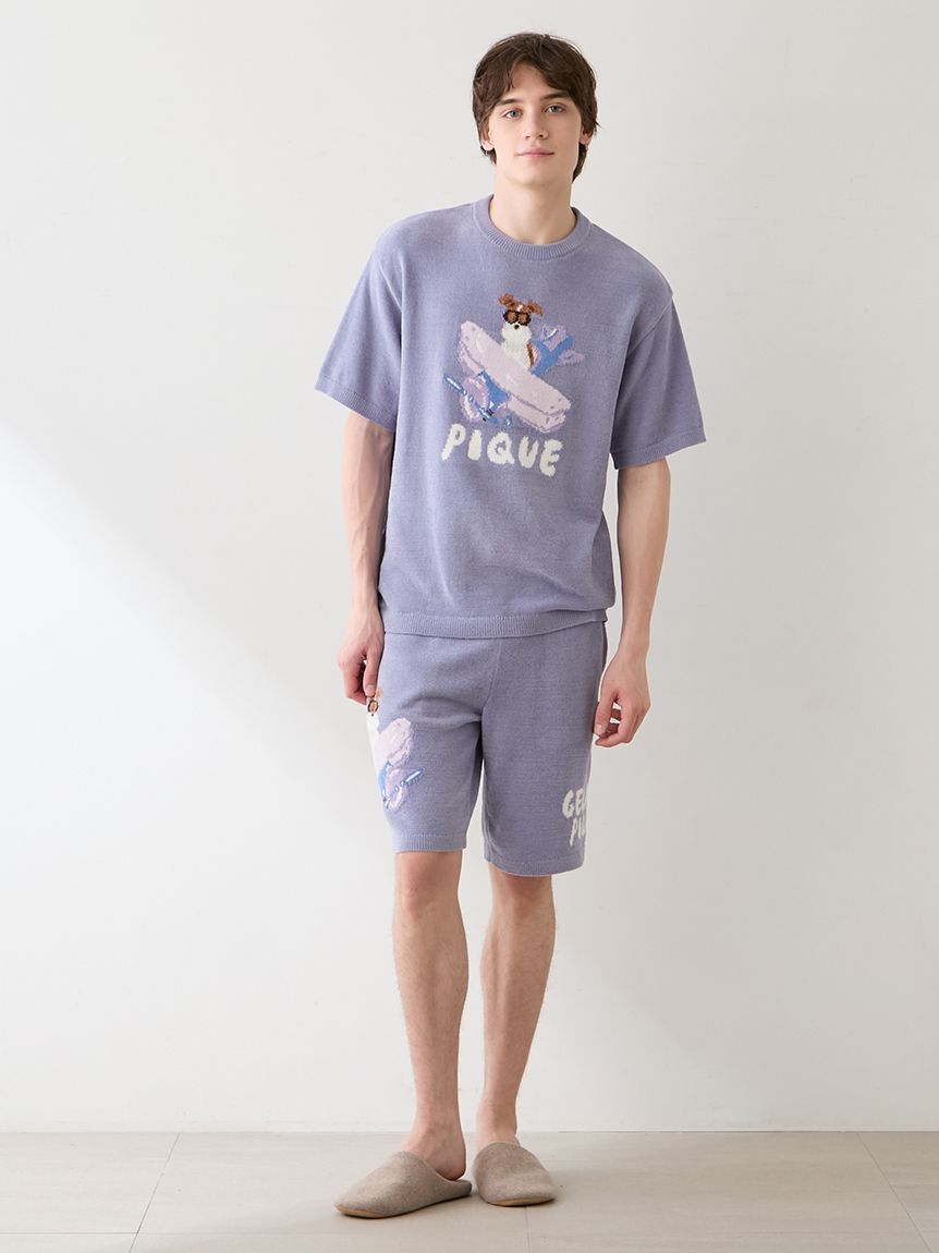 ヒラノトシユキ】【HOMME】エアリーモコPLANEDOGジャガードプル