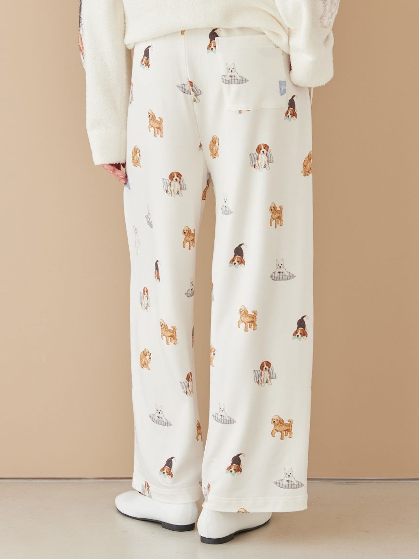 UNISEX】プレイフルDOG柄ロングパンツ｜ルームウェア・パジャマ通販の