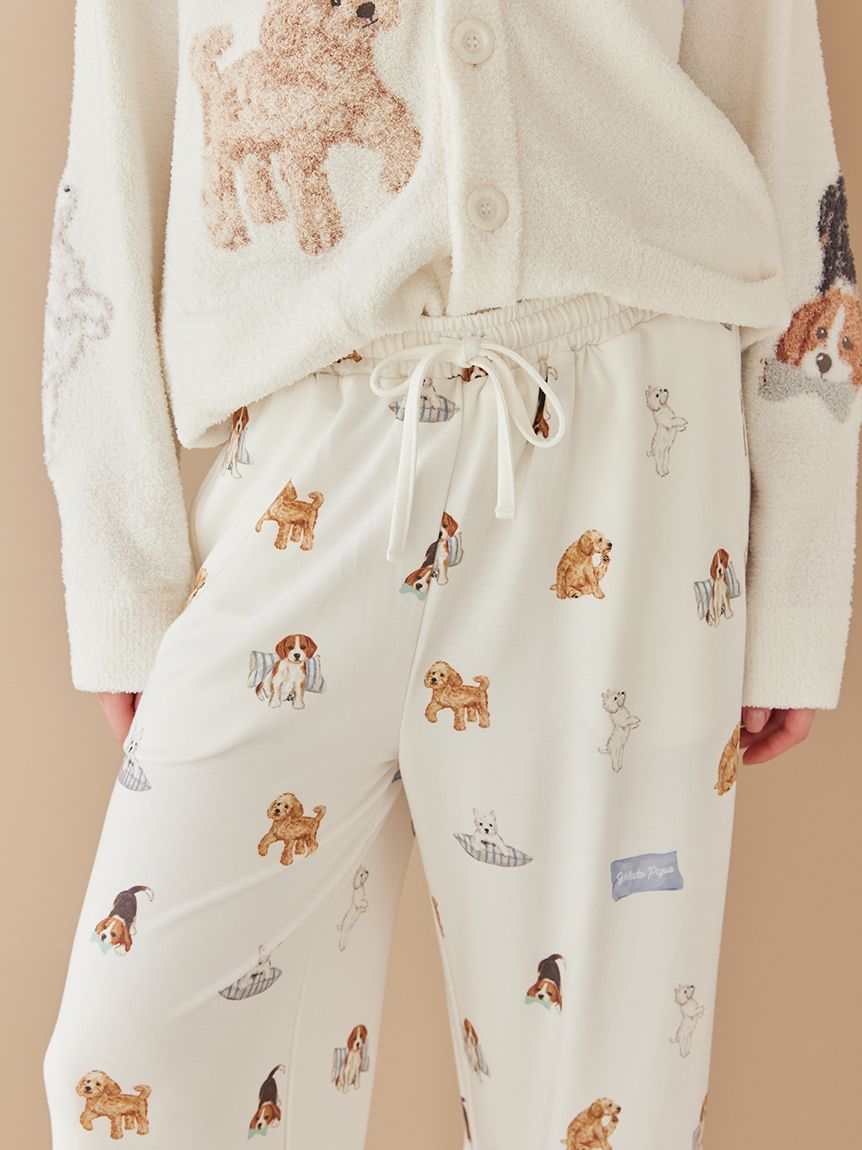 UNISEX】プレイフルDOG柄ロングパンツ｜ルームウェア・パジャマ通販の