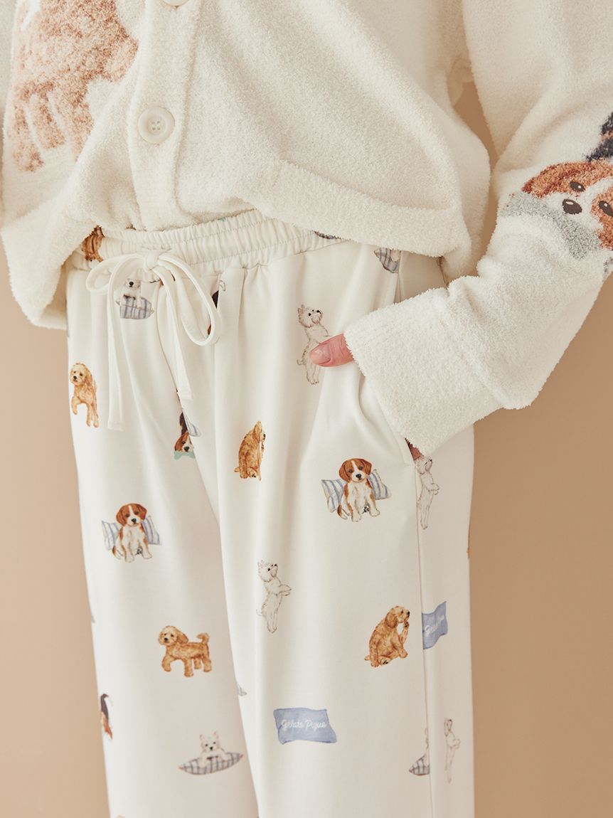 UNISEX】プレイフルDOG柄ロングパンツ｜ルームウェア・パジャマ通販の