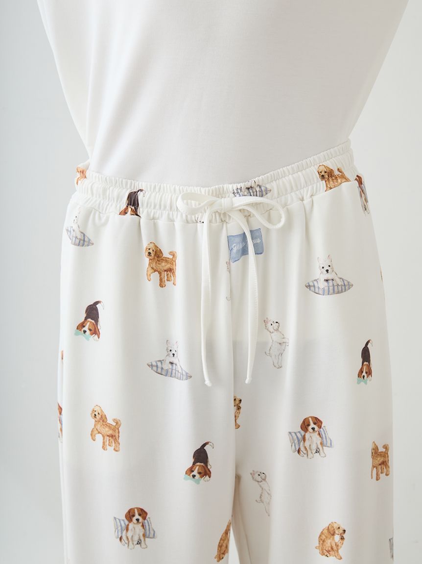 UNISEX】プレイフルDOG柄ロングパンツ｜ルームウェア・パジャマ通販の