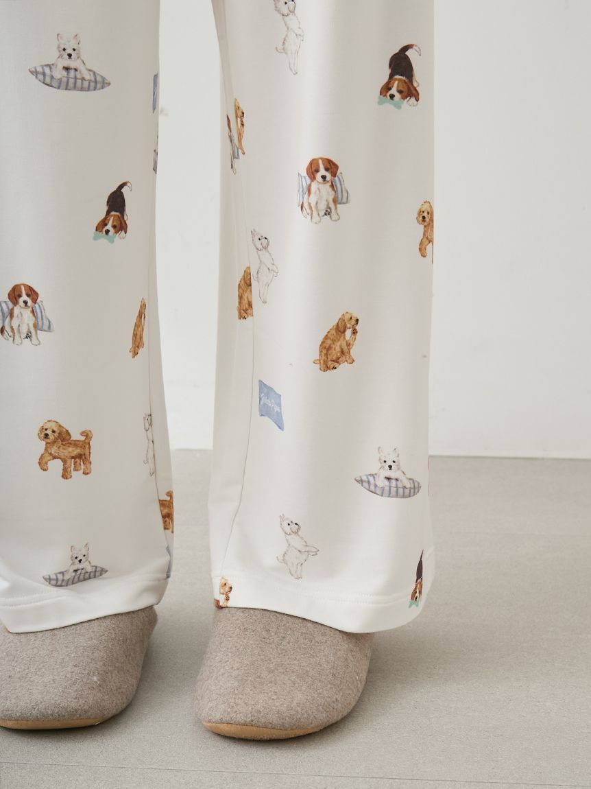 UNISEX】プレイフルDOG柄ロングパンツ｜ルームウェア・パジャマ通販の