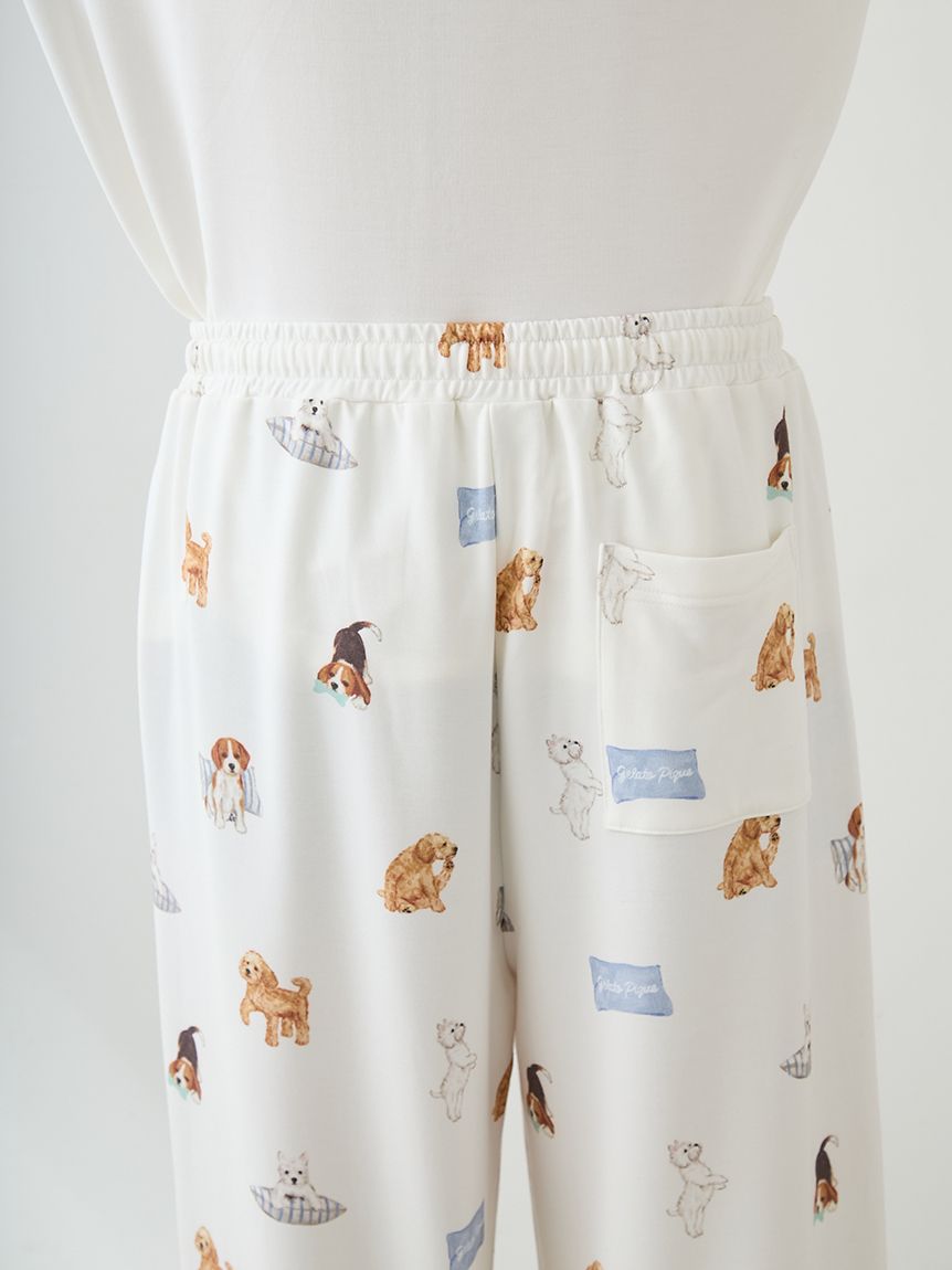 UNISEX】プレイフルDOG柄ロングパンツ｜ルームウェア・パジャマ通販の