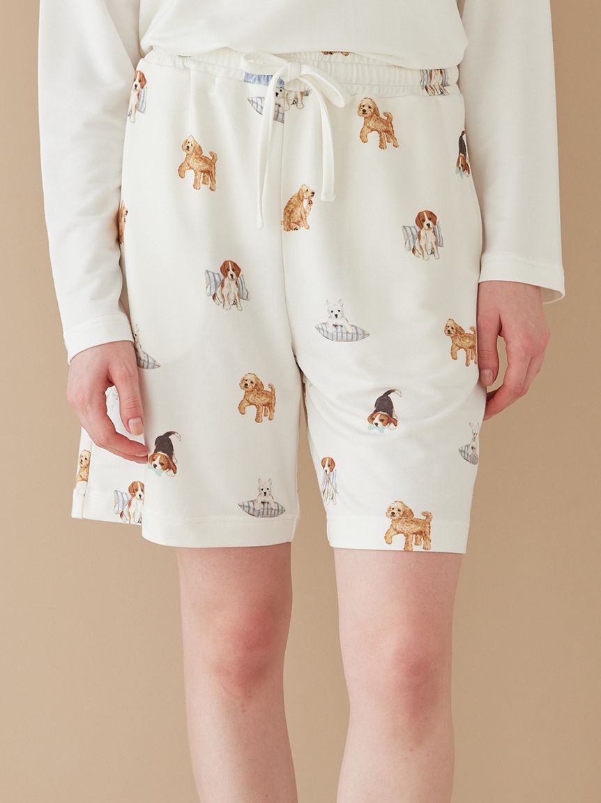 UNISEX】プレイフルDOG柄ハーフパンツ｜ルームウェア・パジャマ通販の