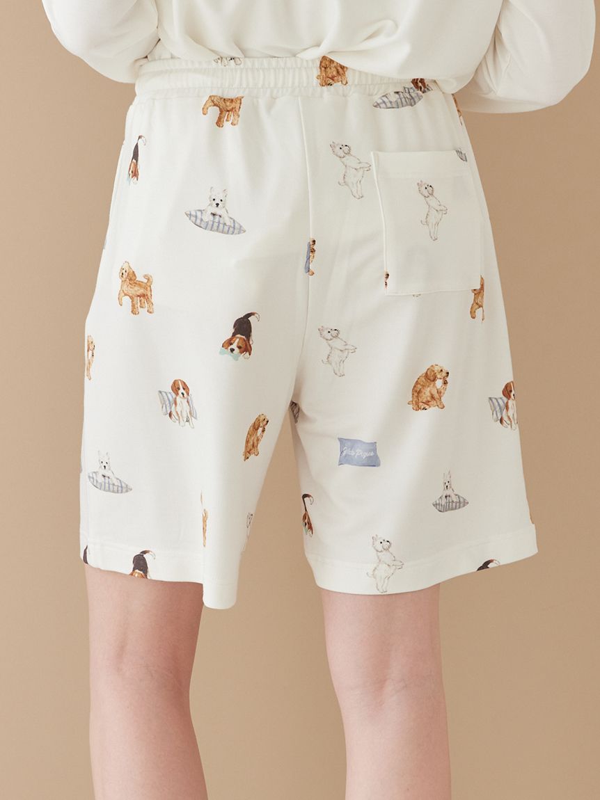 UNISEX】プレイフルDOG柄ハーフパンツ｜ルームウェア・パジャマ通販の