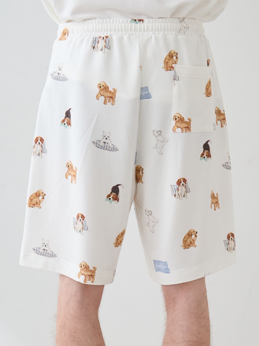 UNISEX】プレイフルDOG柄ハーフパンツ｜ルームウェア・パジャマ通販の