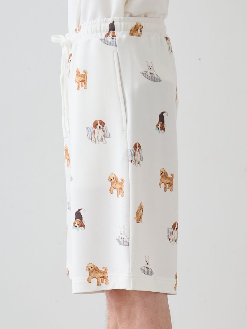 UNISEX】プレイフルDOG柄ハーフパンツ｜ルームウェア・パジャマ通販の