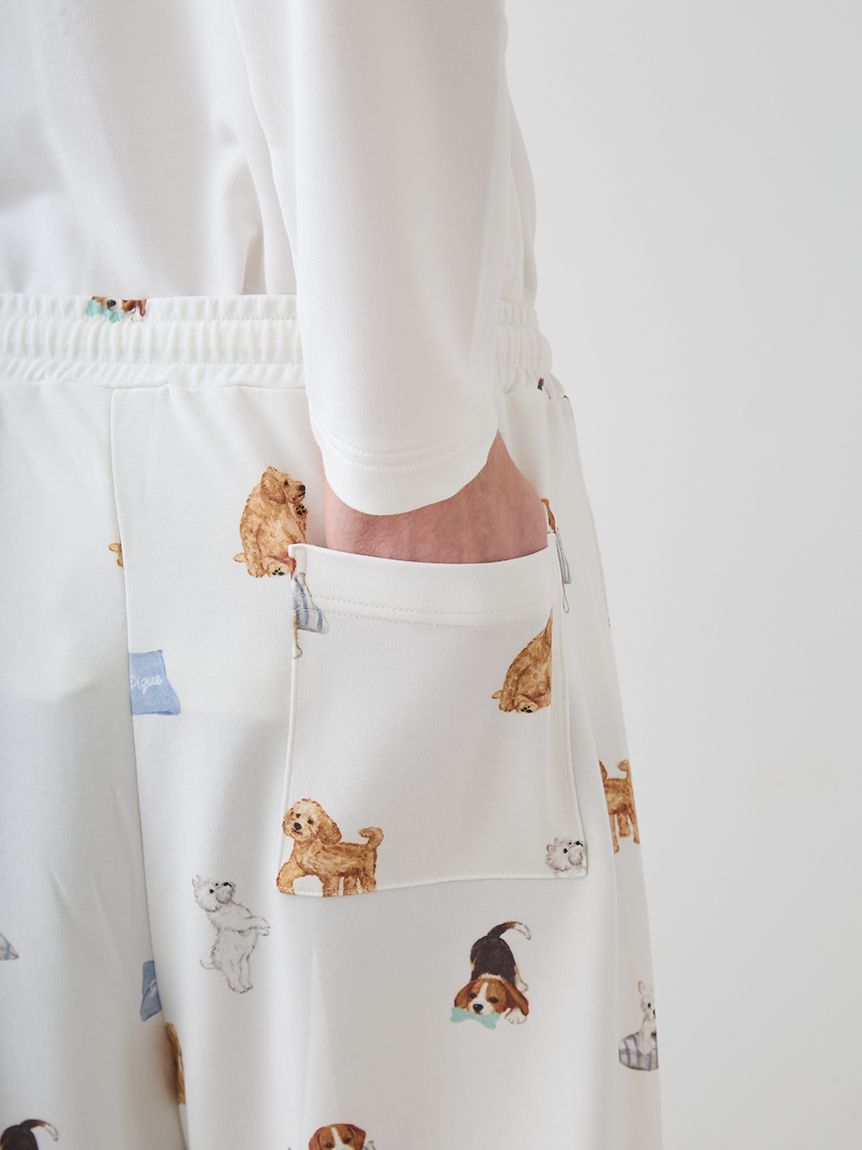 UNISEX】プレイフルDOG柄ハーフパンツ｜ルームウェア・パジャマ通販の