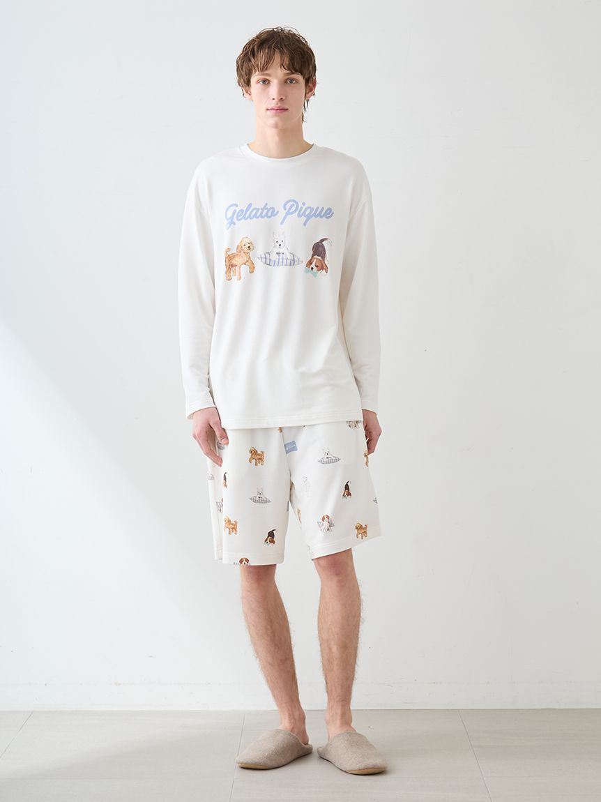 UNISEX】プレイフルDOG柄ハーフパンツ｜ルームウェア・パジャマ通販の