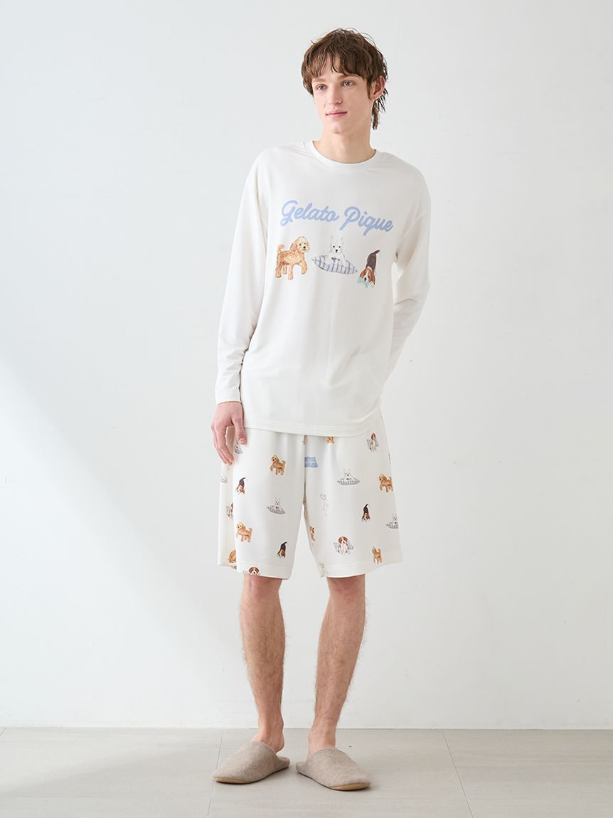 UNISEX】プレイフルDOG柄ハーフパンツ｜ルームウェア・パジャマ通販の