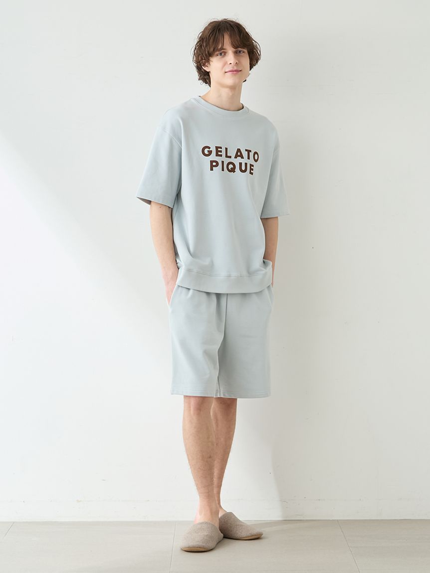 UNISEX】裏毛ワンポイント刺繍ハーフパンツ｜ルームウェア・パジャマ