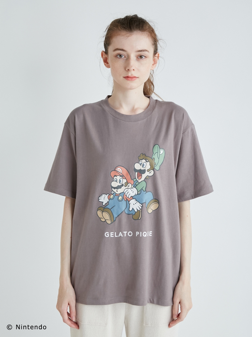 ジェラートピケ スーパーマリオ Tシャツ ユニセックス ルームウェア ジェラピケ 未使用品 Gelato Pique ジェラート ピケ ふわモコロゴガウン Yolobus Com