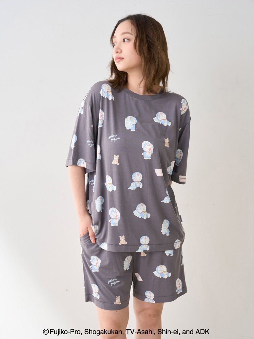 ドラえもん】【ユニセックス】おはようおやすみTシャツ｜ルーム