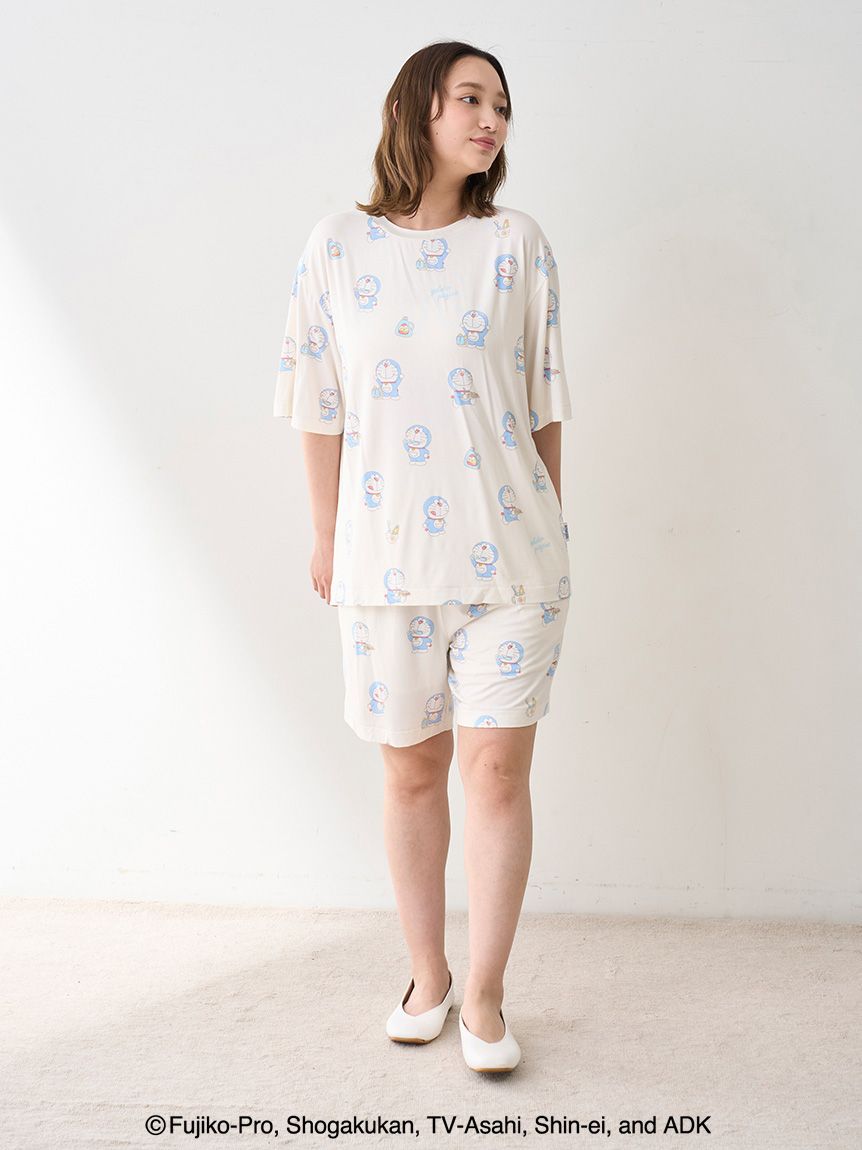 ドラえもん】【ユニセックス】おはようおやすみTシャツ｜ルームウェア