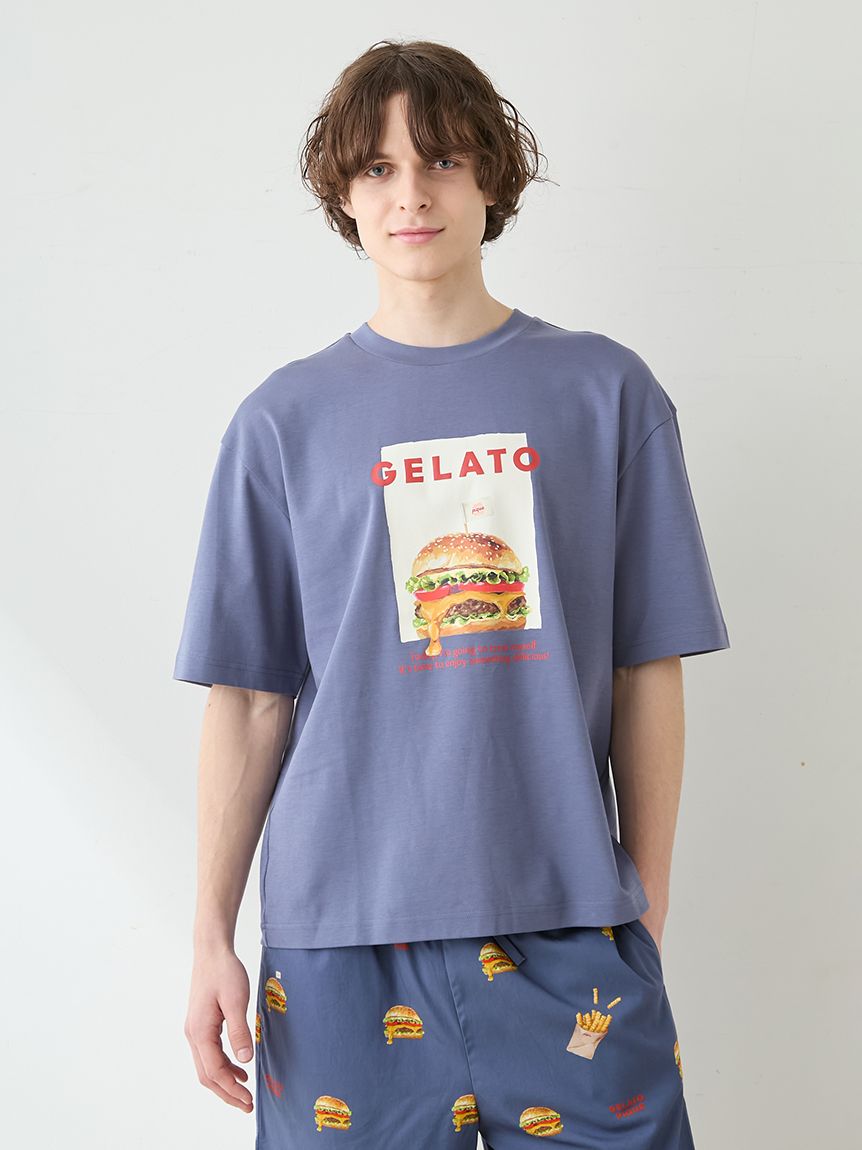 UNISEX】 【接触冷感】HIGH CALORIEワンポイントTシャツ｜ルームウェア