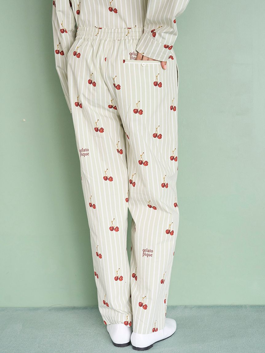 UNISEX】チェリー柄ロングパンツ｜ルームウェア・パジャマ通販のGELATO