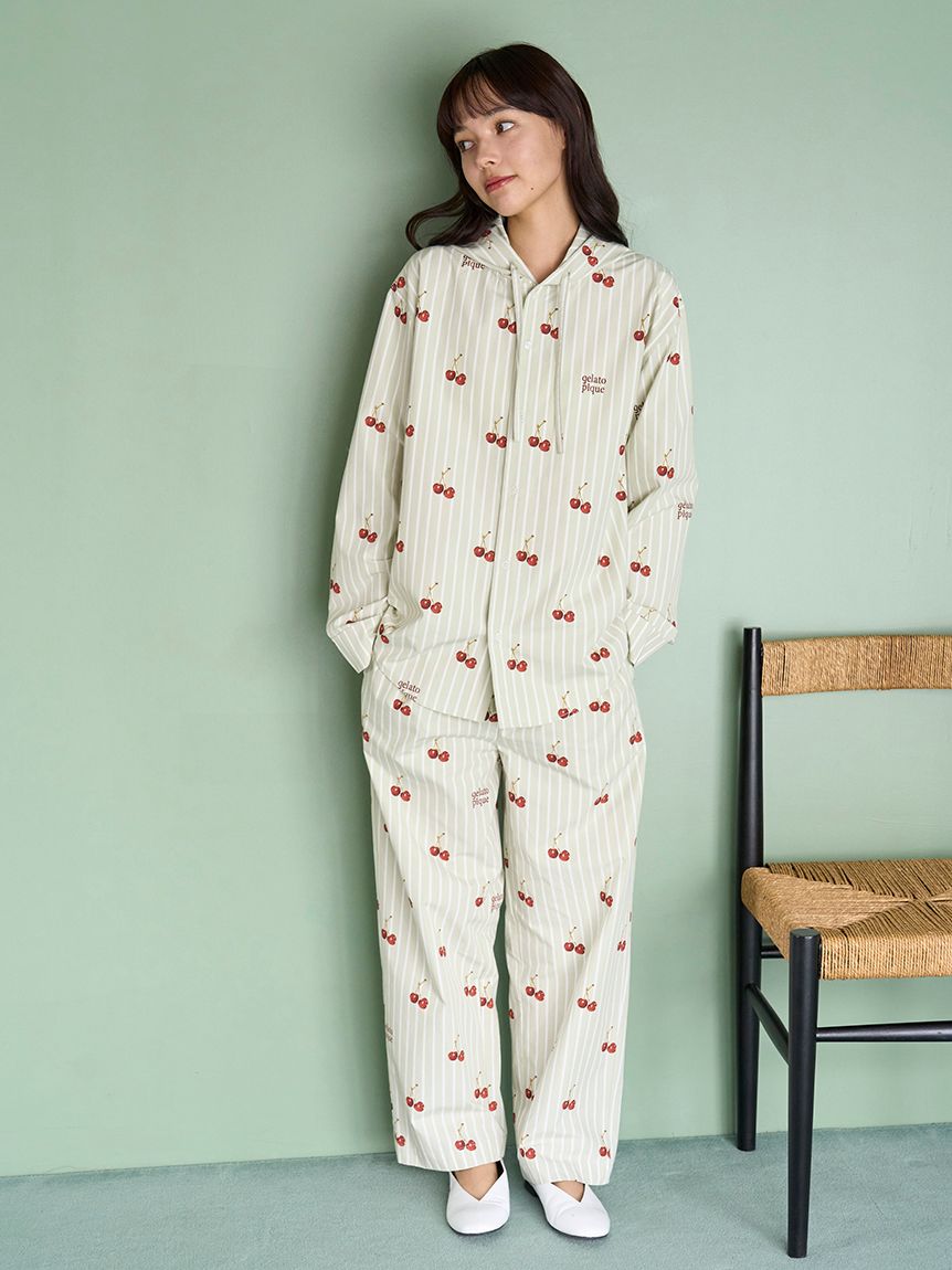 UNISEX】チェリー柄ロングパンツ｜ルームウェア・パジャマ通販のGELATO