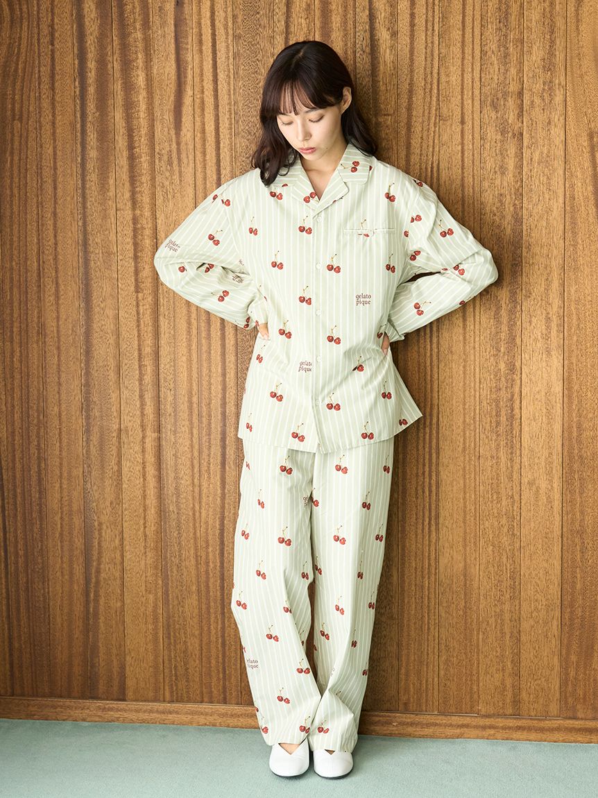 UNISEX】チェリー柄ロングパンツ｜ルームウェア・パジャマ通販のGELATO