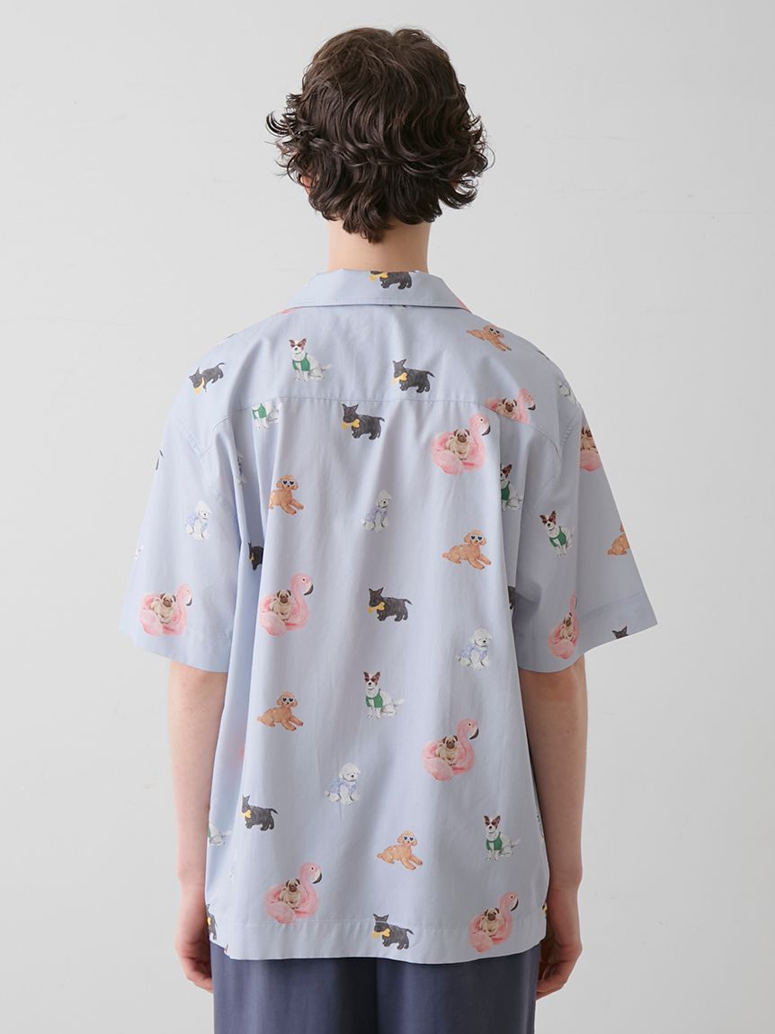 UNISEX】SUMMER DOG総柄シャツ｜ルームウェア・パジャマ通販の