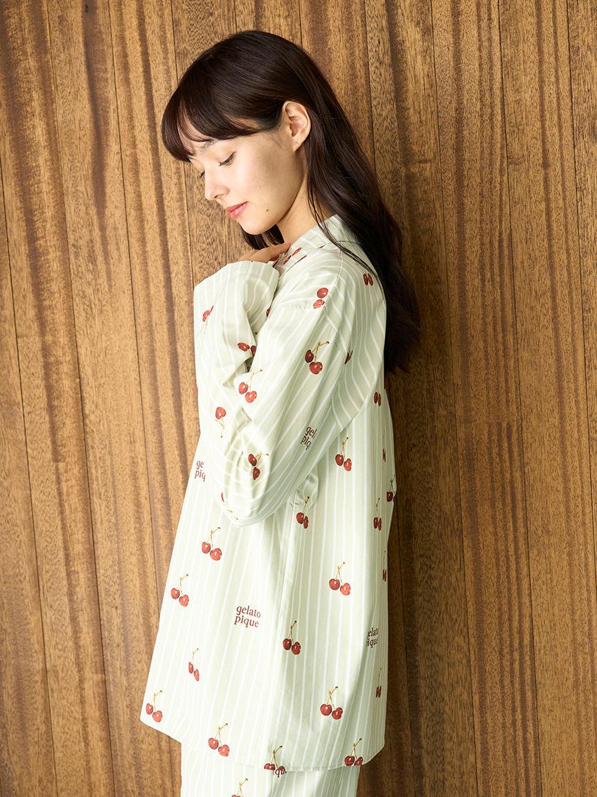 UNISEX】チェリー柄シャツ｜ルームウェア・パジャマ通販のGELATO PIQUE