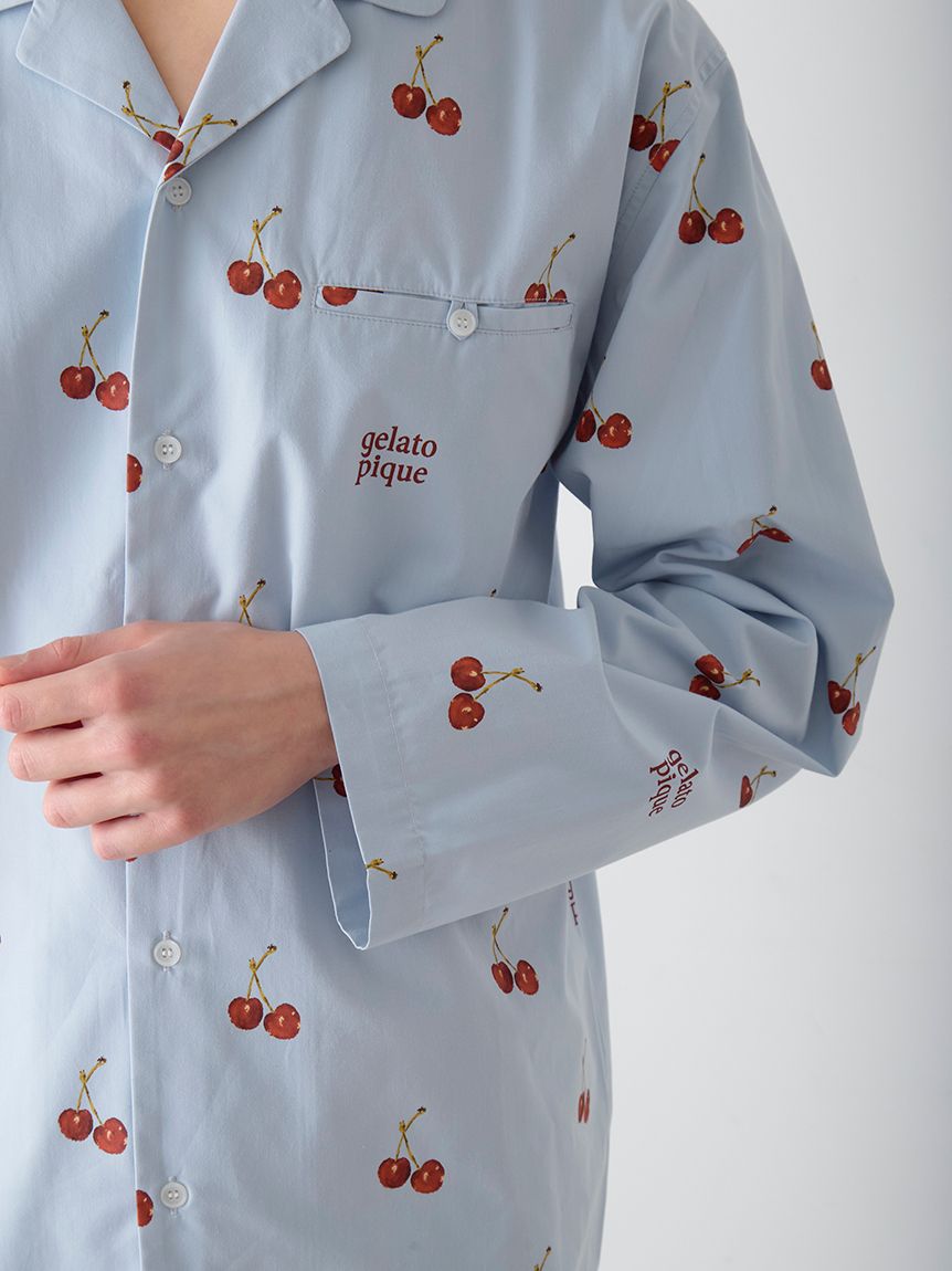 gelato pique】チェリー柄ワンピース&カーディガンセット gelato PIQUE