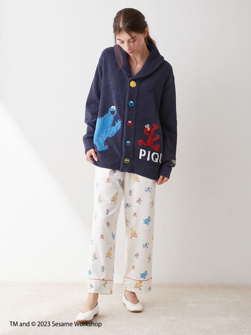 SESAME STREET】【UNISEX】ジャガードショールカーディガン｜ルーム 