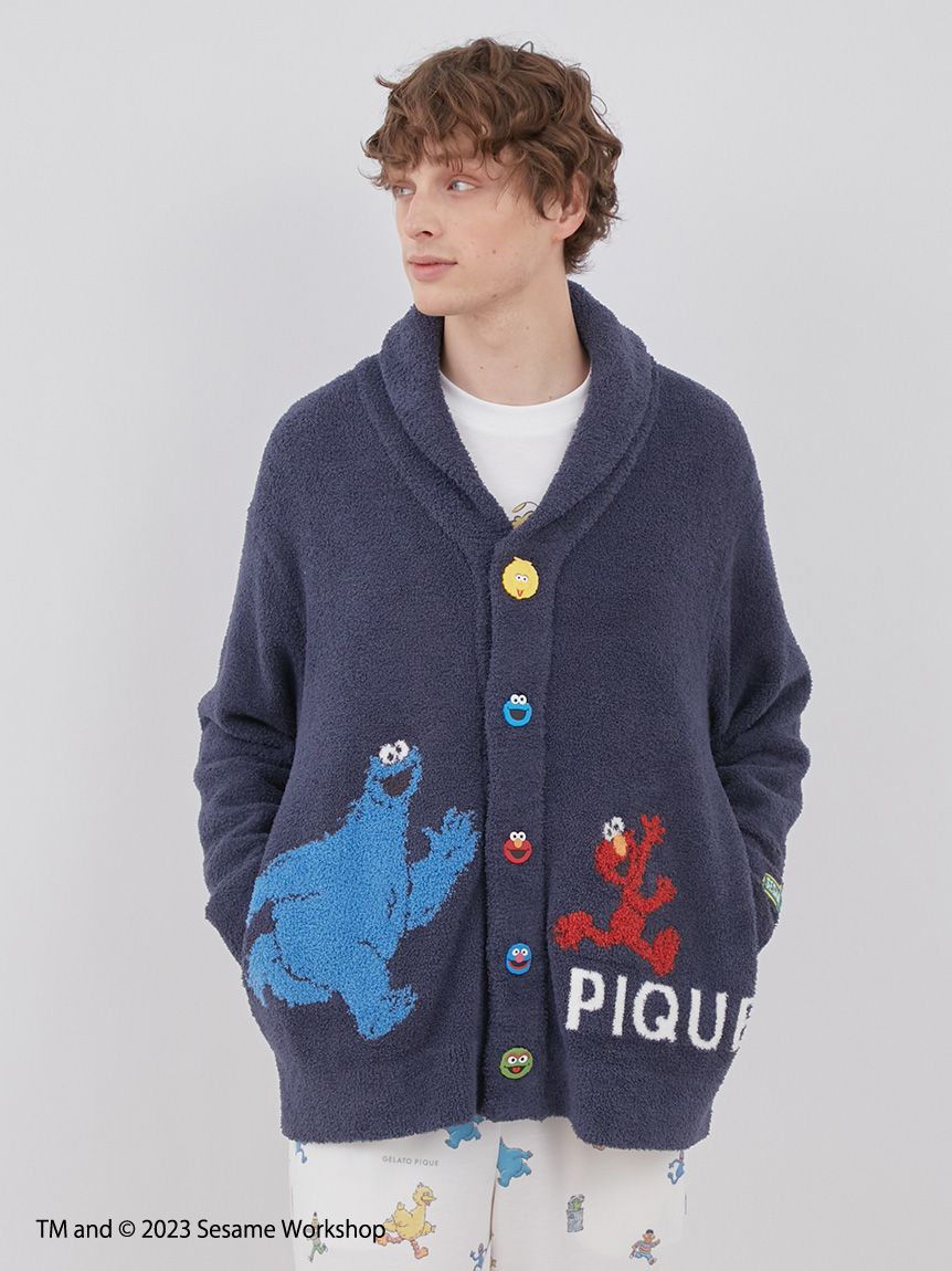 SESAME STREET】【UNISEX】ジャガードショールカーディガン｜ルームウェア・パジャマ通販のGELATO PIQUE  HOMME（ジェラートピケ オム） 公式サイト