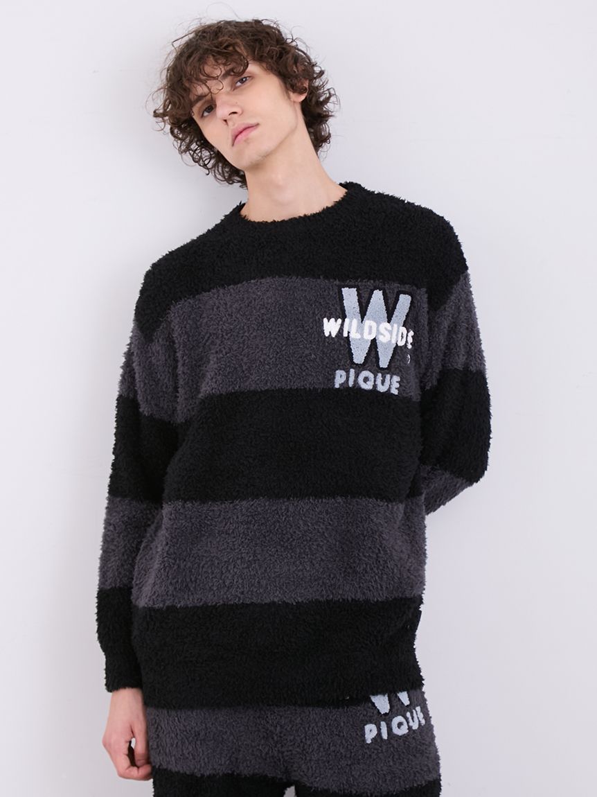 'ジェラートピケ ジェラート'トリムボーダープルオーバー & レギンス　セット WILDSIDE】【UNISEX】ジェラートボーダープルオーバー｜ルーム