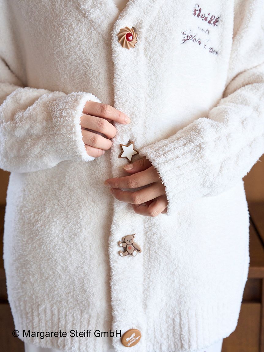 Steiff】【UNISEX】パウダージャガードカーディガン｜ルームウェア