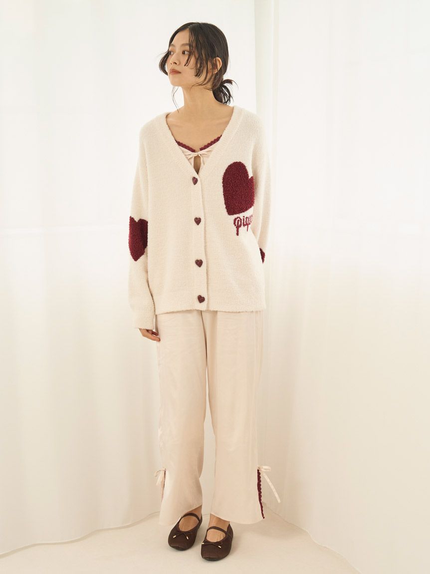 ONLINE限定】【UNISEX】ハートジャガードカーディガン｜ルームウェア