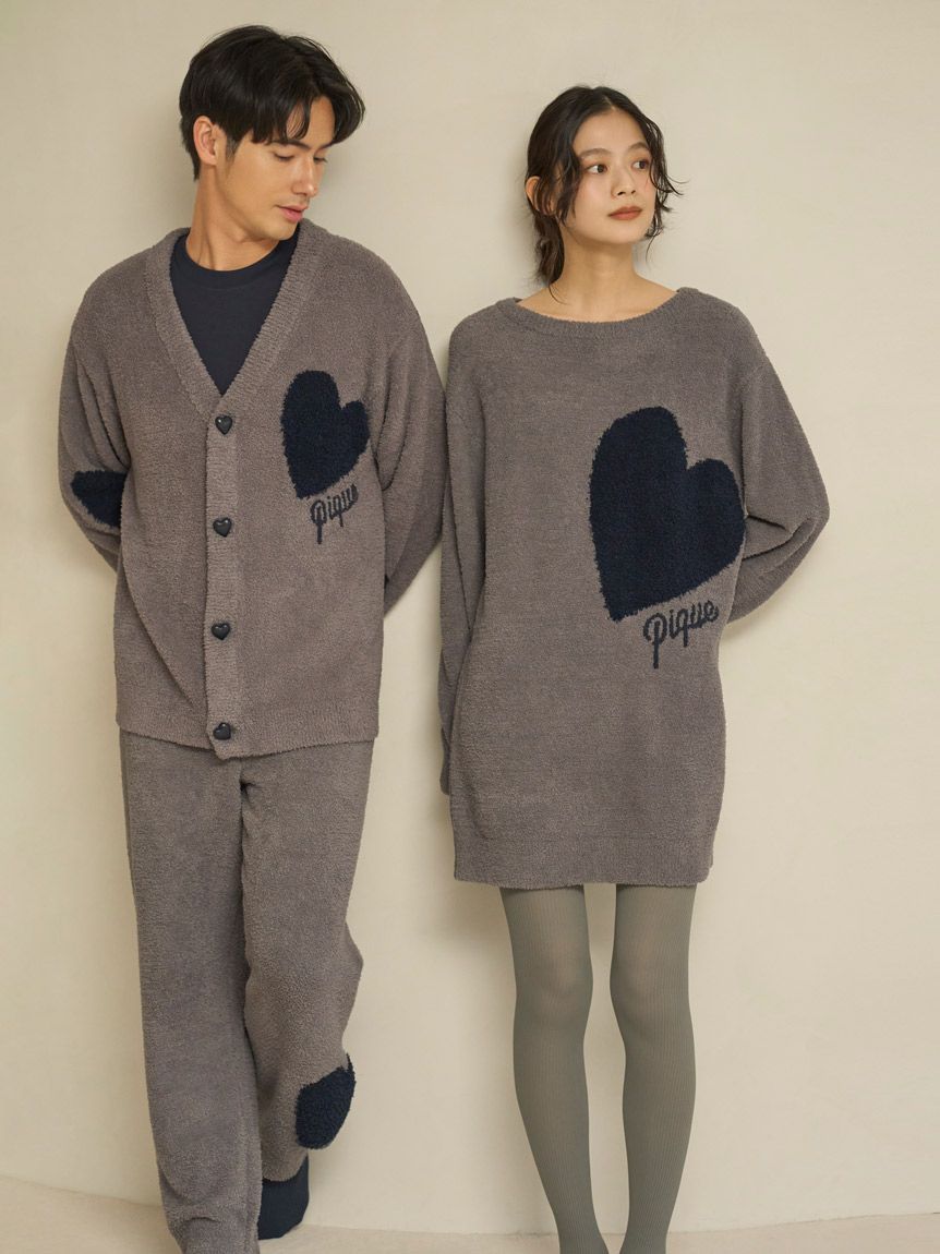 ONLINE限定】【UNISEX】ハートジャガードカーディガン｜ルームウェア