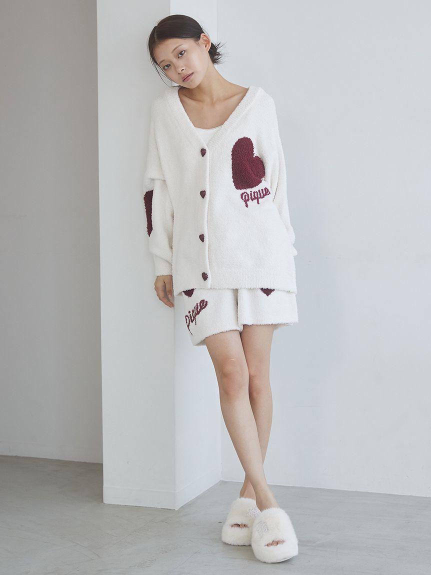 ONLINE限定】【UNISEX】ハートジャガードカーディガン｜ルームウェア