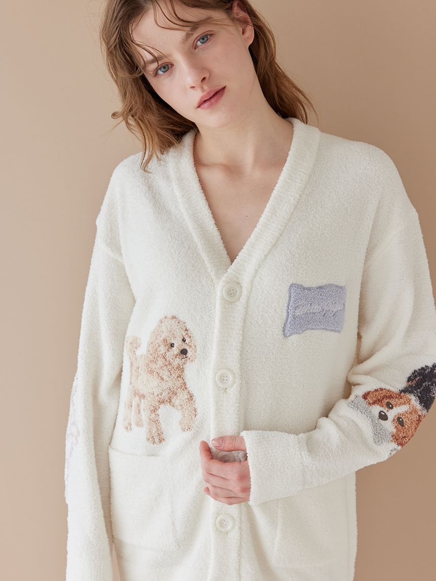 UNISEX】エアリーモコプレイフルDOGジャガードカーディガン｜ルーム