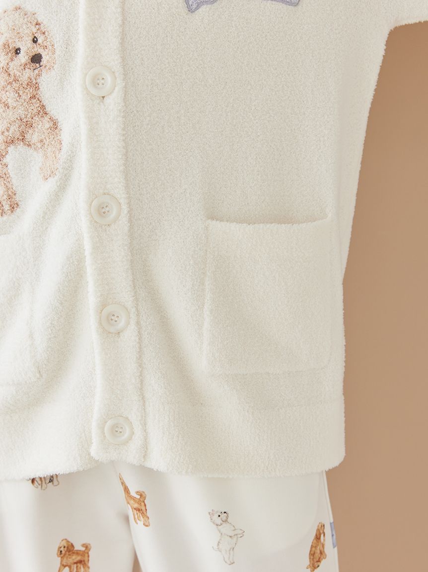 UNISEX】エアリーモコプレイフルDOGジャガードカーディガン｜ルーム