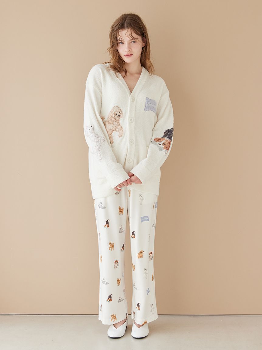UNISEX】エアリーモコプレイフルDOGジャガードカーディガン｜ルーム