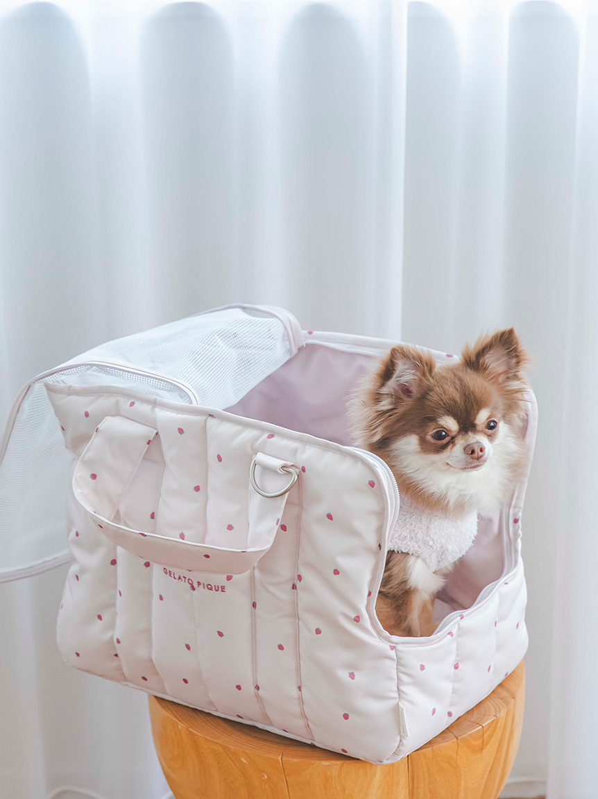 【CAT&DOG】【販路限定商品】モチーフ柄ミニサイズキャリーバッグ