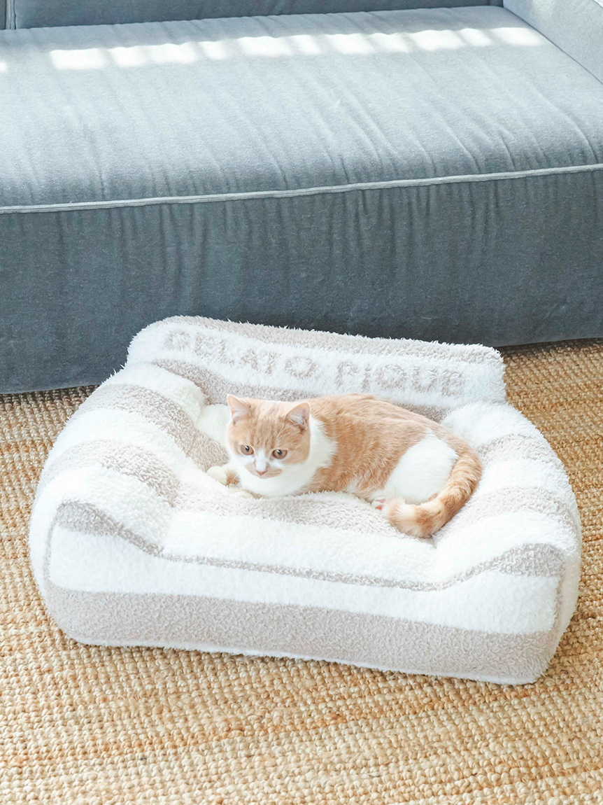 【CAT&DOG】【販路限定商品】ジェラートソファ型ベッド(BEG-F)