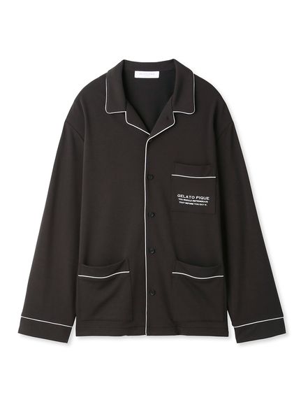 【HOMME】インレイパジャマシャツ(CGRY-M)