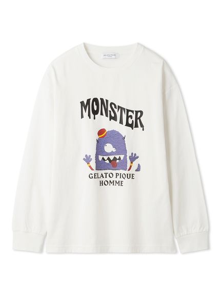 【KAZUSA MATSUYAMA】【HOMME】モンスターワンポイントロングTシャツ