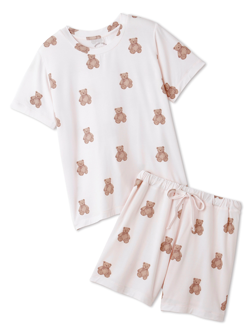 JUNIOR】【ONLINE限定】ベア柄Tシャツショートパンツセット(トップス