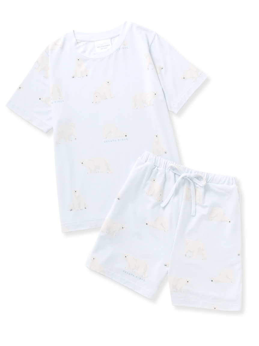 COOL】【JUNIOR】シロクマ柄Ｔシャツ＆ショートパンツ(トップス