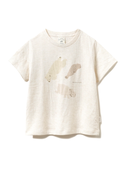 【旭山動物園】ペイントアニマル kids Tシャツ(BEG-XXS)