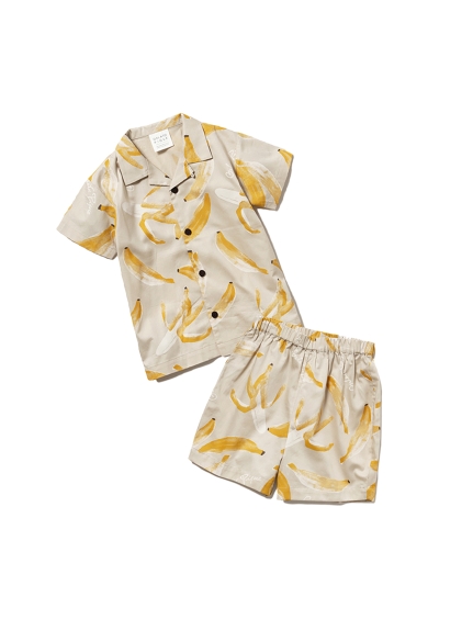 ONLINE限定】【KIDS】バナナモチーフシャツ&ショートパンツSET(シャツ 